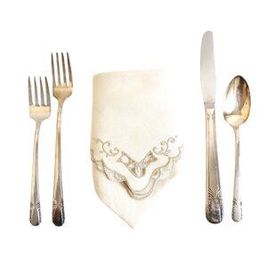 Vintage Wm Rodgers Talisman Silverplate Flatware Set 38-piece set/ Service for 8